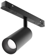 Faretto Per Binario Moderno Focus Led Alluminio Nero 1 Luce 5W Dimmerabile