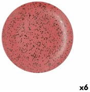 Piatto da pranzo Ariane Oxide Rosso Ceramica Ø 27 cm (6 Unità)