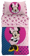 Copriletto Primaverile Singolo Minnie Smile   in Cotone