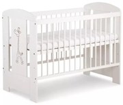 KLUPŚ - Lettino SAFARI 120x60 cm, motivo giraffa, pino/bianco