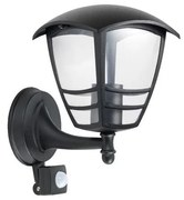 Applique da esterno con sensore TEVIO 1xE27/60W/230V IP54 nero