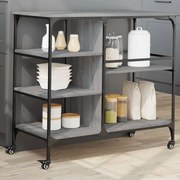 Carrello Cucina Grigio Sonoma 100x45x89,5 Cm Legno Multistrato /