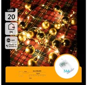 Aigostar - Catena luminosa natalizia a LED 20xLED/3xAA 2 m bianco caldo