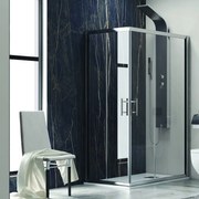 Kamalu - Cabina doccia 100x70 cm rettangolare con 2 ante scorrevoli KF1000