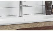 Lavabo a incasso rettangolare vasca centrale Ada L 101 x H 18 x P 46 cm in ceramica bianco lucido