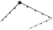 Sistema di illuminazione su binario moderno con 12 faretti neri monofase - Magnetic Zagaye