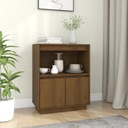 Credenza marrone miele 60x34x75 cm in legno massello di pino