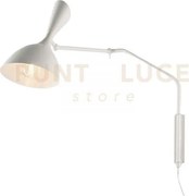 Applique a parete morgan bianca 1 luce attacco e27 74,5x18x53cm ori...