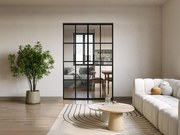 Porta scorrevole doppia con sistema a incasso 2 x H205 x L83 cm in Alluminio e Vetro temperato - WILDEN II