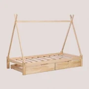 Letto per Bambini in legno per materasso 90 cm Kelly - SKLUM