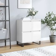 Credenza bianco lucido 60x35x70 cm in legno multistrato