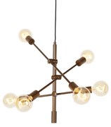 Lampada a sospensione industriale bronzo scuro a 6 luci - Sydney