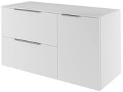 Mobile da bagno sotto lavabo Neo bianco laccato L 120 x H 65 x P 48.3 cm 2 cassetti 1 anta, lavabo non incluso