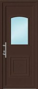Portoncino d'ingresso in pvc 30005 L 96 x H 212 cm noce apertura destra