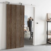 Porta scorrevole reversibile Horse Ebano in legno marrone, L 86 x H 215 cm, con binario Ermes