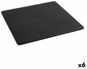 Piatto da pranzo Inde Africa Nero Melammina Quadrato 35 x 35 x 0,7 cm (6 Unità)