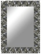 Specchio CAPUA rettangolare in legno argento 89 x 69 cm