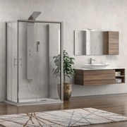 Kamalu - Box doccia 3 lati 70x130x70 doppio scorrevole vetro anticalcare KF1000