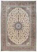Kashan Tappeto 400x280 Beige (Iran) Annodato A Mano