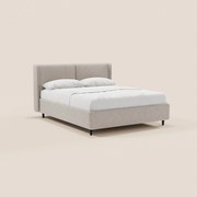 VALKIRIA letto di design con vano contenitore e testiera avvolgente - 2 cuscini imbottiti e tessuto Oeko-Tex®