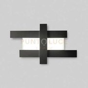 Doha p/g - applique colore nero in alluminio e metacrilato a led 30...