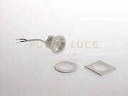 Incasso led dama bianco in policarbonato 3w 300lm 4000k ghiera quad...