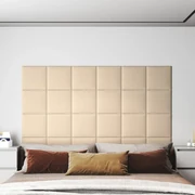 Pannelli Murali 12 Pz Crema 30x30 Cm İn Tessuto 1,08 M² /