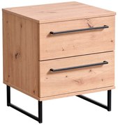 DODO - comodino moderno 2 cassetti colore rovere