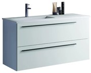 Mobile da bagno sotto lavabo Mia bianco L 99.5 x H 55 x P 45 cm 2 cassetti, lavabo non incluso