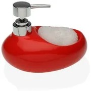 Dispenser di Sapone Versa Rosso Spugna Ceramica (16,5 x 16 x 10,5 cm)