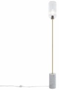 Lampada da terra Art Déco in ottone con vetro trasparente - Rid