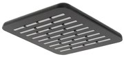 Soffione doccia 20 x 20 cm in finitura nero anticalcare Hidra