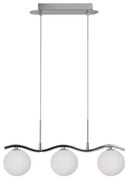 Lampada a sospensione in argento con paralume in vetro 12x53 cm Ramon - Candellux Lighting