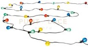 Stringa elettrificata picnic nera 25 luci attacco e12 0,3w luce ros...