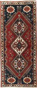Shiraz Tappeto persiano 90x200 Rosso (Iran) Annodato A Mano