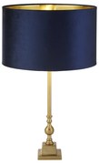 Lampada Da Scrivania Whitby Metallo Cromo Tessuto Blu Scuro 1 Luce E27