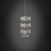 Sospensione Moderna 1 Luce Building In Polilux Silver D36 Made In Italy