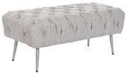 Panca Home ESPRIT Grigio Argentato Poliestere Metallo 103 x 46 x 42 cm