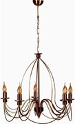 Lampadario CLASSIC a catena, 5xE14/40W/230V, finitura bronzo