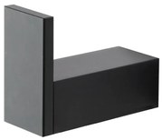 Appendino portasciugamani da muro in alluminio nero Sky