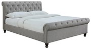 Letto design matrimoniale 160*200 lino grigio RILEY