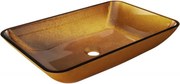 Mexen Megan lavandino da appoggio in vetro 56 x 36 cm, oro - 24135650
