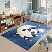 Tappeto per bambini con motivo panda sulla luna Larghezza: 80 cm | Lunghezza: 150 cm