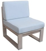 Poltrona centrale con cuscino Solaris NATERIAL, struttura in acacia seduta in poliestere, L 58 x H 77 x P 66 cm