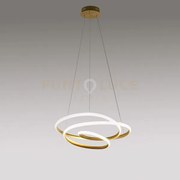 Diva s/g - lampadario a sospensione colore oro a led 3000k 2350lm 4...