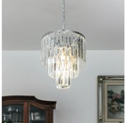 Brilagi - LED Lampadario di cristallo a sospensione con catena MOZART 4xE14/40W/230V cromo lucido