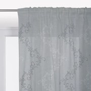 Tenda Matilde bianco/grigio, fettuccia 140x290 cm