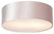 Plafoniera moderna rosa 30 cm con interno dorato - Drum