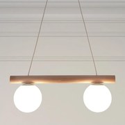 Lampadario a cavo WOODSTOCK 2xE27/15W/230V legno/crema