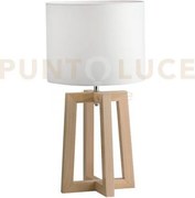Lume berry legno naturale 1 luce attacco e14 25x47cm con paralume i...